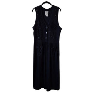 Surya Sleeveless Beaded Lace Floral Maxi Dress Size L